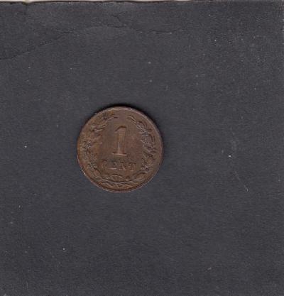Beschrijving: 1 Cent WILLEM III  